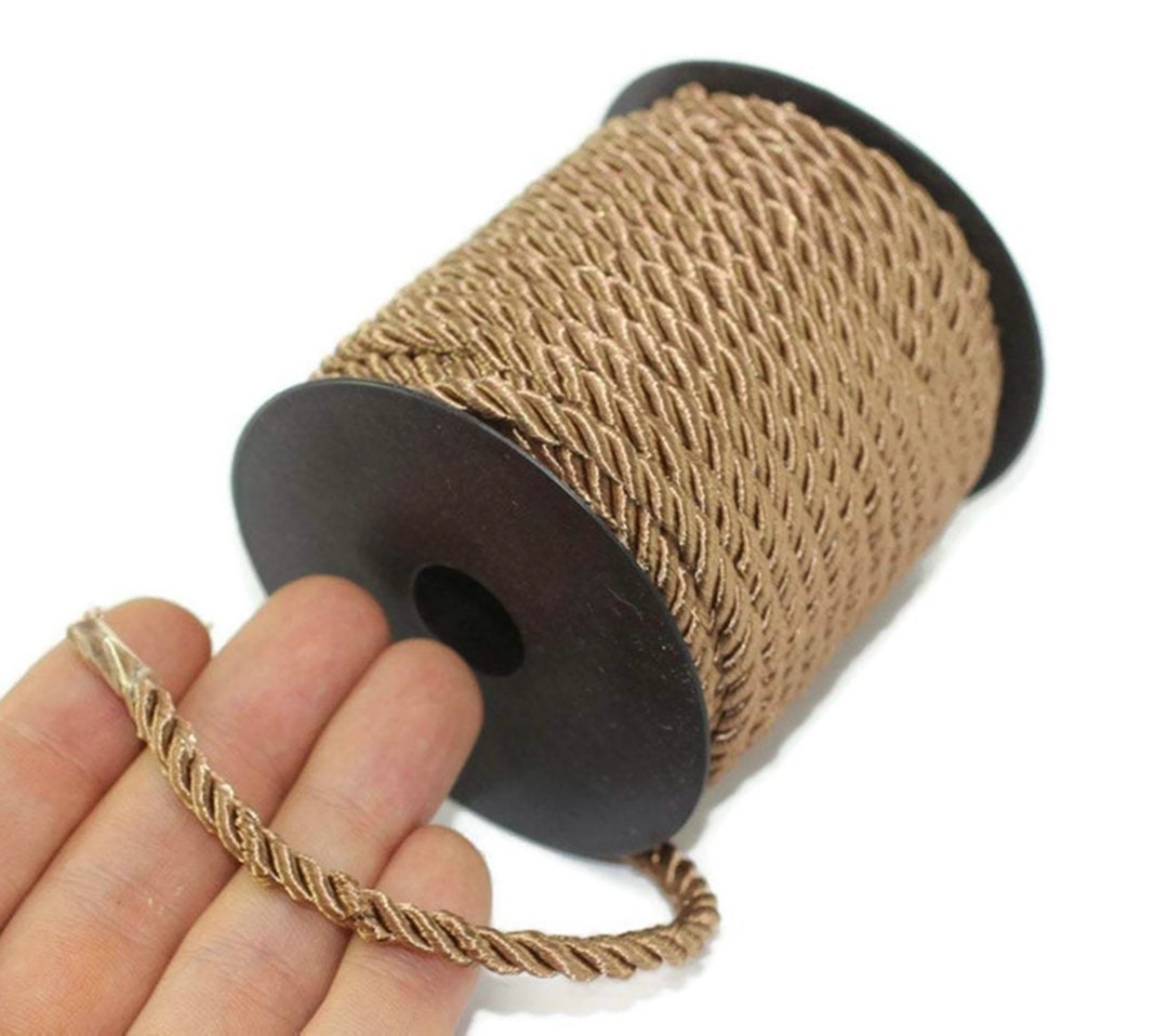 Brown Rayon Rope, 4 Mm (0,15 Inch), Brown Cord, Twisted Braid Cords ...