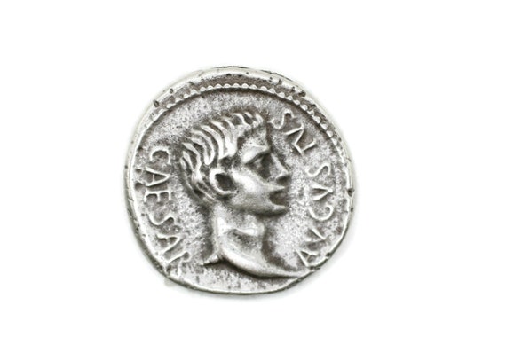 Caesar Avgvstvs Ancient Roman Emperor Coins Replica Antique Silver