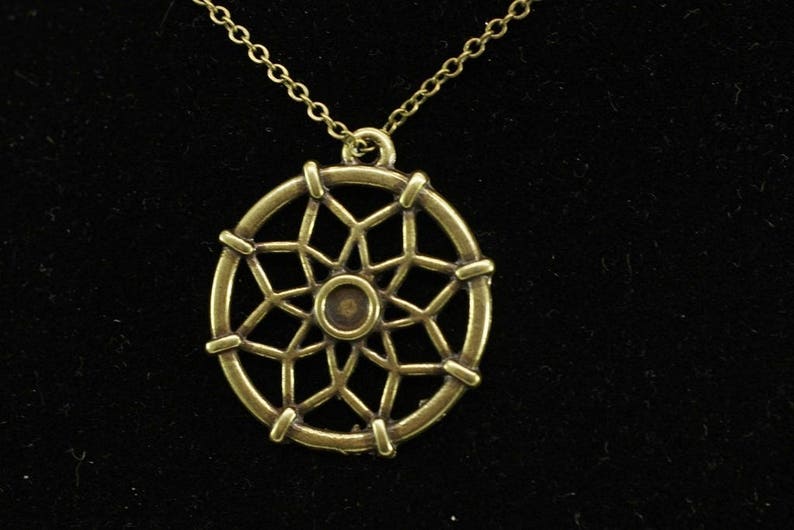 Lotus Pendant 27x30 mm,Lotus flower pendant Egyptian Pendant Round Pendant Bronze Pendants Flower Pendant Antique Bronze Lotus Pendant