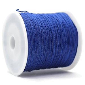 100 m/110 yardas Cordones de anudado de 0,6 mm, Cordón de abalorios azul real, Cordón de nylon, Shambala Macrame, Cordón de anudado chino, Suministros de joyería, KNTC