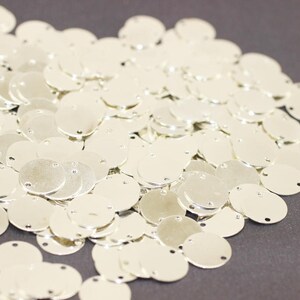 Silver Plated Tiny Round Charms, 12 mm Two Holes Connectors, Round Stamping Discs, Stamping Blanks, Stamping Tags, Coin Charms, SPDS image 2