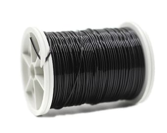 Black Wire 20 Gauge (0.8 mm) 9 Yard 8.5 meters, Craft Wire, Craft Wire, Jewelry wire, 9 Yard Artisan Wire Wrap, WRRI