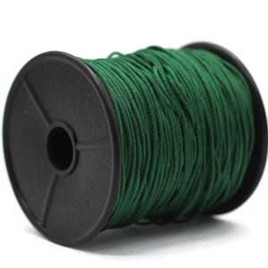 1.1 MM Chinese Knot Dark Green Nylon Cord, 92 Yards Macrame Bracelet Cording, Shamballa Beading Kumihimo String, Braided Shade Lift Cord TN