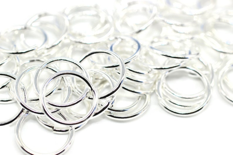 15mm Jump Rings Tiny Jump Ring Connector Silver Plated Etsy