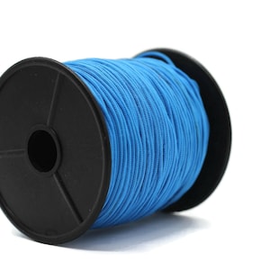 1.1 MM Chinese Knot Blue Nylon Cord, 92 Yards Macrame Bracelet Cording, Shamballa Beading Kumihimo String, Braided Shade Lift Cord TN