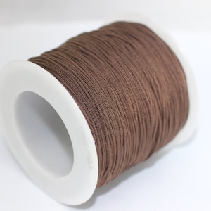100 m / 110 yard 0.6 mm Knotting Cord - Brown Beading Cord-Nylon Cord - Shamballa Macrame - Chinese Knotting Cord - Jewelry Supplies