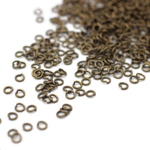 3mm jump rings (20 Gau) Antique Bronze Jump Rings, Open jump rings, jewelry making, brass jump rings, bronze jumprings, 3mm jumprings, JMPP