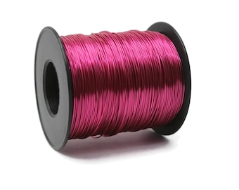 1295 Feet Pink Copper Wire, Dead Soft Artisan Wire Wrap 22 Gauge (0.6 mm), Uncoated Bare Solid Copper Craft Wire Coil And Spool WRRI