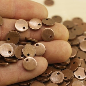 1.4x12mm Antique Copper Disc, Brass Disc, Round Stamping Discs, Stamping Blanks, Tags 12 mm disc, Thick Spacer, Coin discs, ACDT