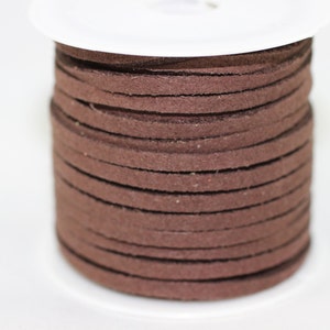 Dark Brown Faux Suede Cord, 5mt/ 10mt/ 20mt/ 50m Faux Suede Cord, Jewelry Cord for Jewelry Accessories