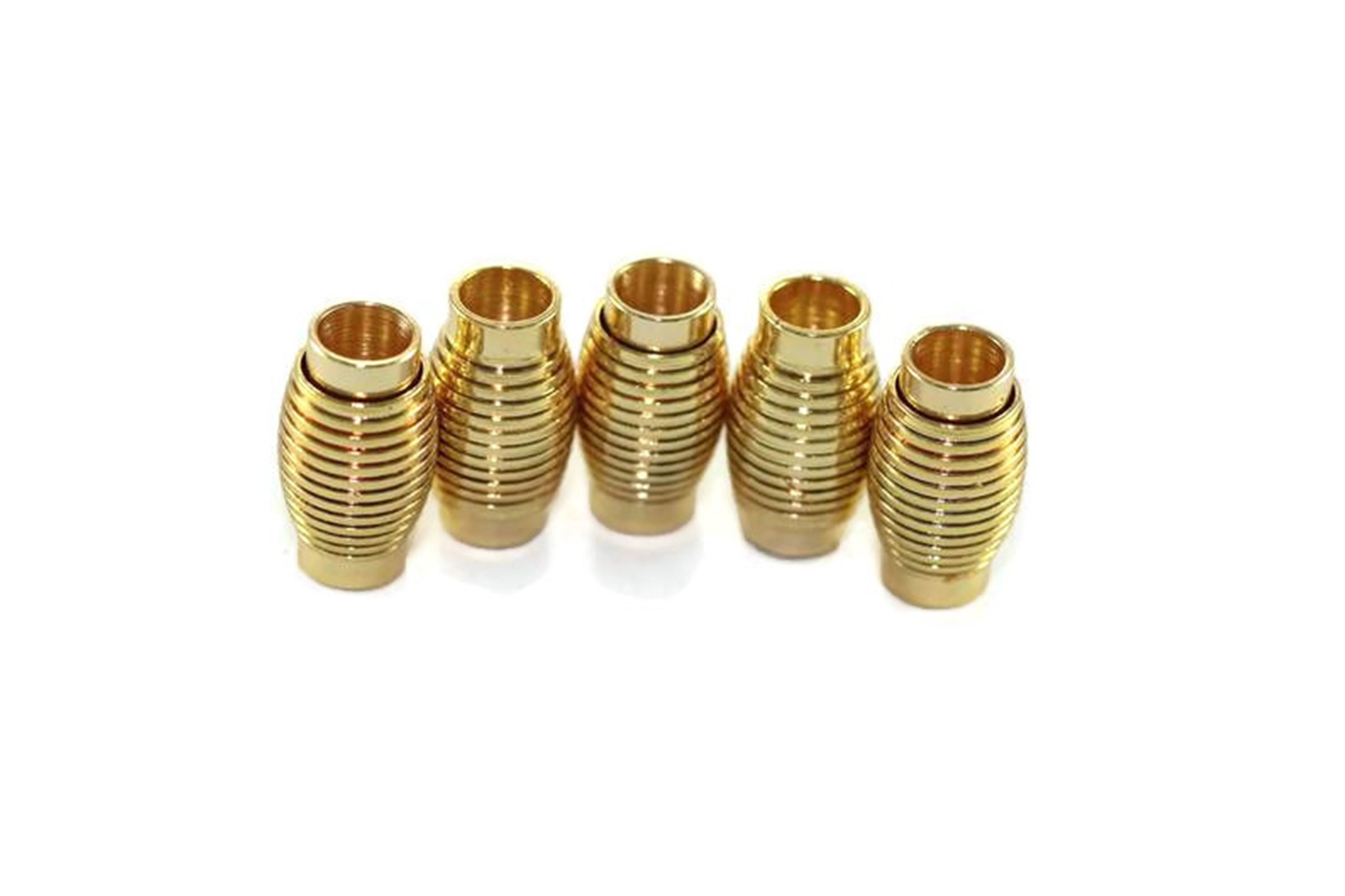 10Pcs Copper Strong Magnetic Clasps Round Ball Cylindrical Cord