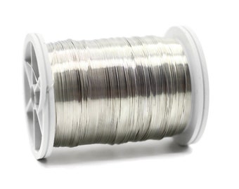 Silbergrauer Draht 28 Gauge (0,3 mm) 52 Yard 48 Meter, Wire Wrapping, Craft Wire, 155 Feet Artisan Wires, WRRI