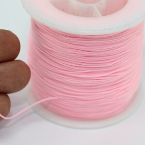 100 m / 110 yard 0.6 mm Knotting Cord - Pink Beading Cord - Nylon Cord-Shamballa Macrame - Chinese Knotting Cord - Jewelry Supplies-CNM22