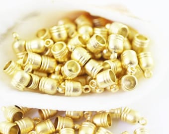 Matte Gold plated Bead Caps, 6x9 mm Filigree Cone Caps, Tassel Caps, Filigree Earrings , Gold Bead End Caps, Cord End Caps