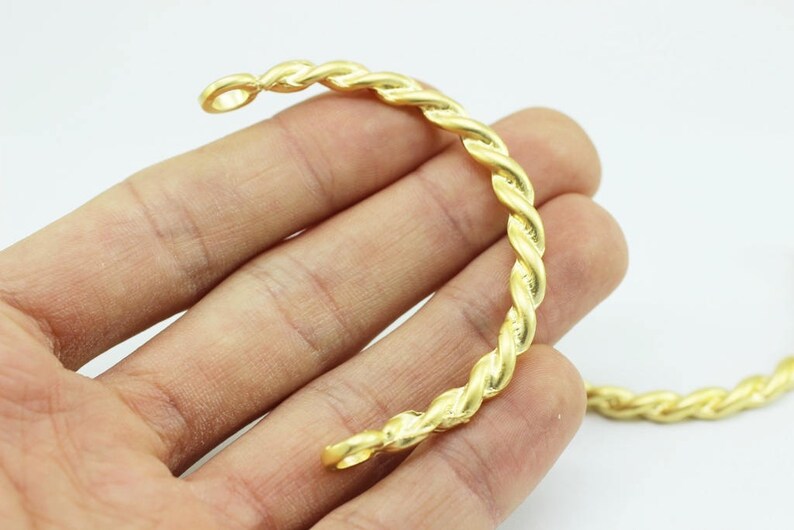 Making Bracelet Bracelet Supplies Spiral Bracelet Handmade Gold Plated Cuff Bracelet Bangle Twisted Bracelet 58 mm Gold Bracelet Blanks
