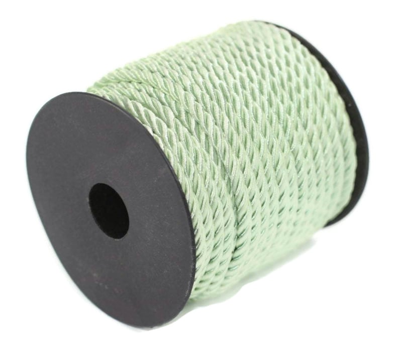 Mint Green Rayon Rope 4 Mm Green Cord Twisted Braid Cords - Etsy