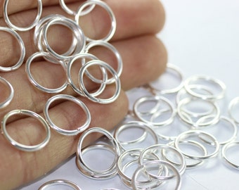 14mm Jump Rings 100 / 500 /1000 Pcs, Tiny Jump Ring Connector, Silver Plated Connector, Silver Plated Findings, open jump rings, JMPS