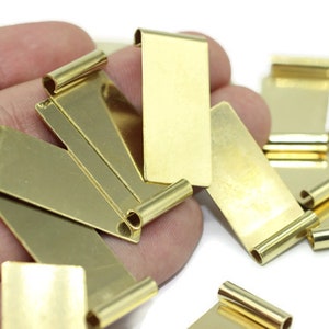 15x32mm Rectangle Bended, Rectangle Blanks, rectangle stamping blanks, Brass Blanks, Rectangle charms, laser charms, brass finding, STBL