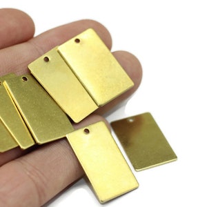 15x25mm Rectangle Blanks, rectangle stamping blanks, Brass Blanks, Brass rectangle, Rectangle charms, laser charms, brass finding, STRB