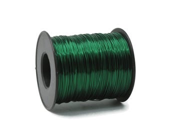 1295 Feet Green Copper Wire, Dead Soft Artisan Wire Wrap 22 Gauge (0.6 mm), Uncoated Bare Solid Green Copper Wire Coil And Spool WRRI