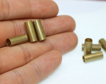 Raw Brass Spacer Tube Beads, 6 x 15mm Tube Connectors, Brass Findings, Tube Findings, Brass Tube, bead spacers, Necklace findings