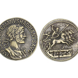 Imp Caesar Traian Hadrianvs avg, Antique Bronze coins, 42 mm Roman Empire artifact, Ancient Greek Rome art coins, Replica coins, HST