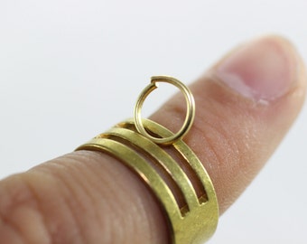 Raw Brass Open rings, jump rings opener, Jump ring Opening Closing Tool, rings for jumprings, Ring for jewellery, jewelry pliers