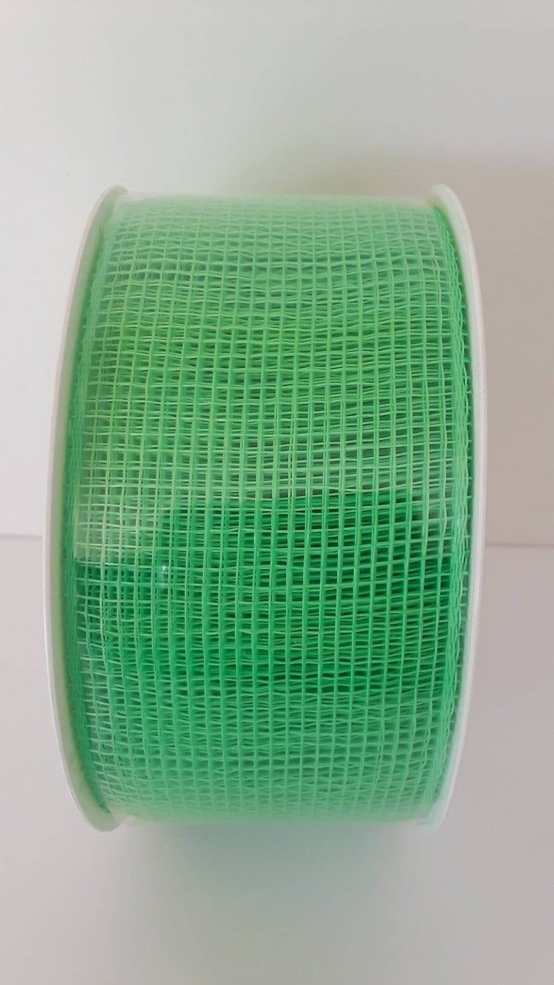 Mesh Ribbon Vine Green Floral Mesh Ribbon. 2.5 in X 25 Yards Roll. Poly Deco | Etsy