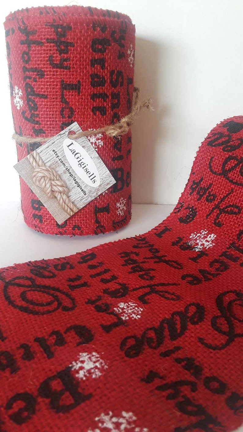 5.5 inch burlap ribbon