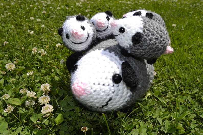 CROCHET PATTERN Opossum Family PDF File image 2