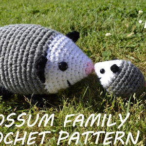 CROCHET PATTERN Opossum Family PDF File image 1