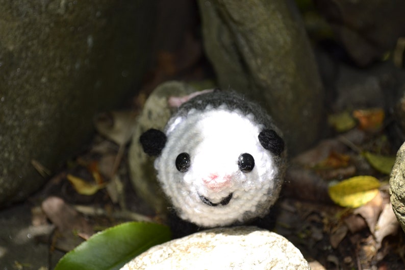 Baby Opossum Crochet Amigurumi Plushie image 3