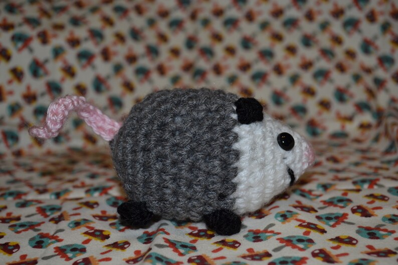 Baby Opossum Crochet Amigurumi Plushie image 8