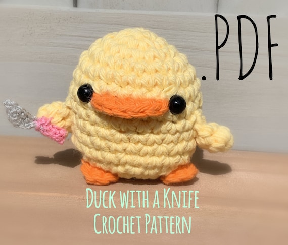 Duck With a Knife Crochet PATTERN PDF File - Etsy