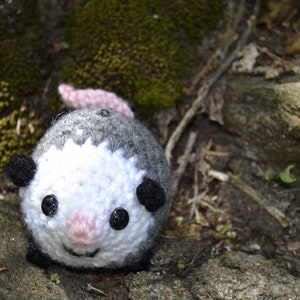 Baby Opossum Crochet Amigurumi Plushie image 4