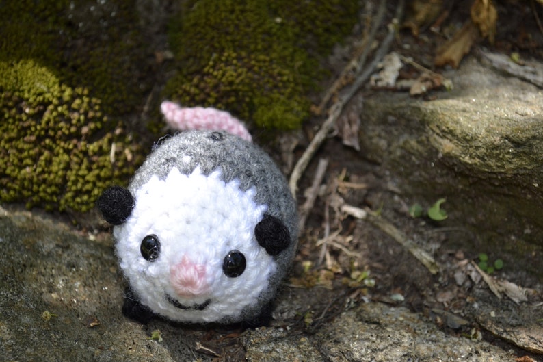 Baby Opossum Crochet Amigurumi Plushie image 4