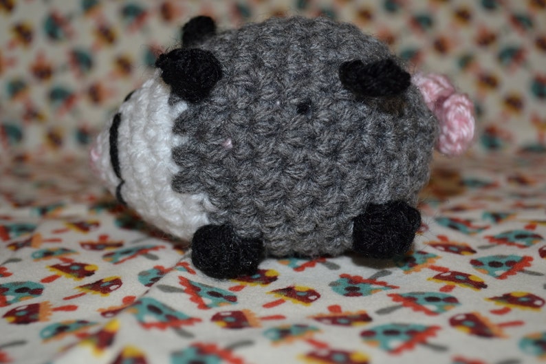 Baby Opossum Crochet Amigurumi Plushie image 5