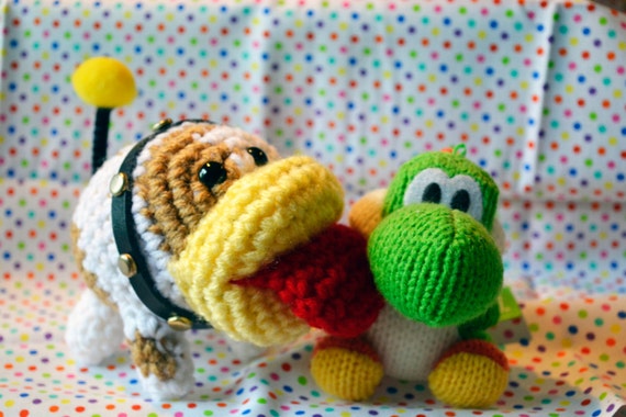 Yoshi's Woolly World Poochy Crochet Plush Amigurumi - Etsy Yoshi's Woolly World Poochy Crochet Plush Amigurumi - Etsy