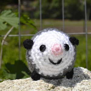 Baby Opossum Crochet Amigurumi Plushie image 1