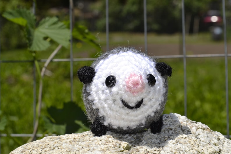 Baby Opossum Crochet Amigurumi Plushie image 1