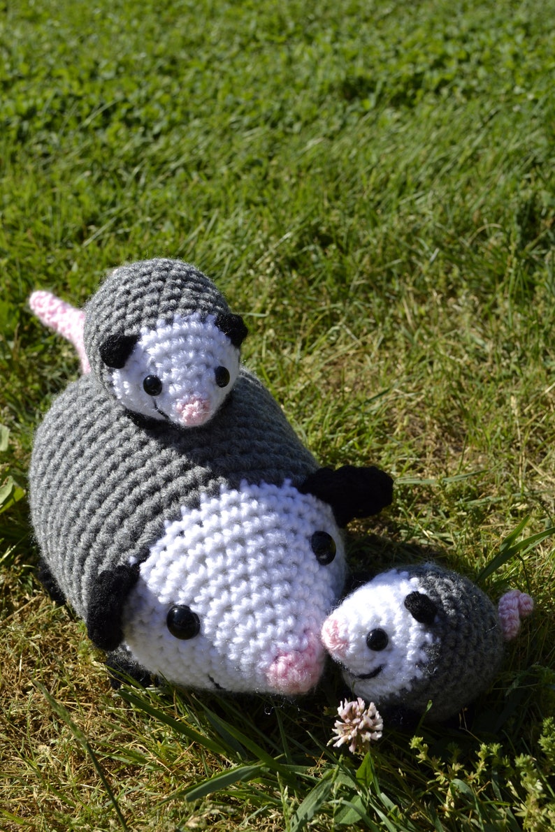 CROCHET PATTERN Opossum Family PDF File image 3