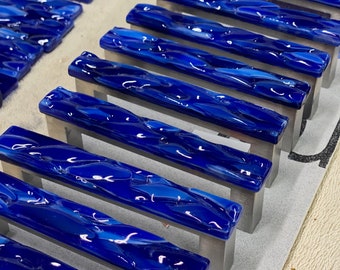 Fused glass cabinet handles and knobs