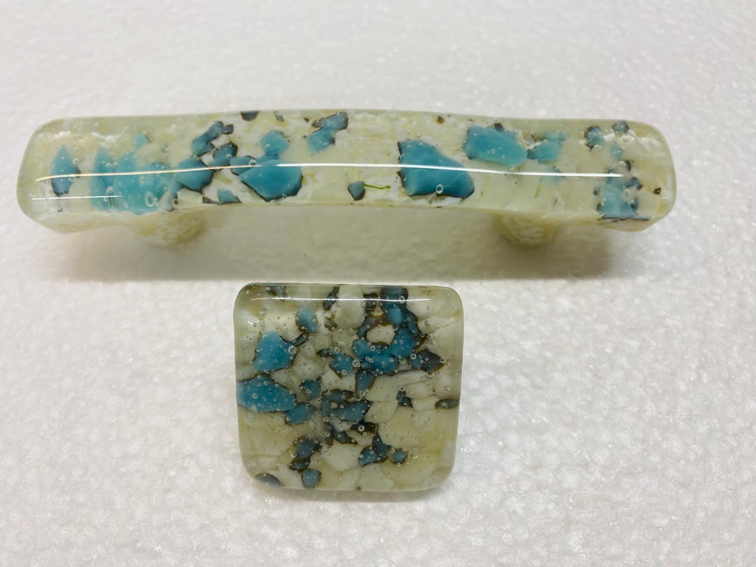 Fused Glass Pulls and Knobs Etsy