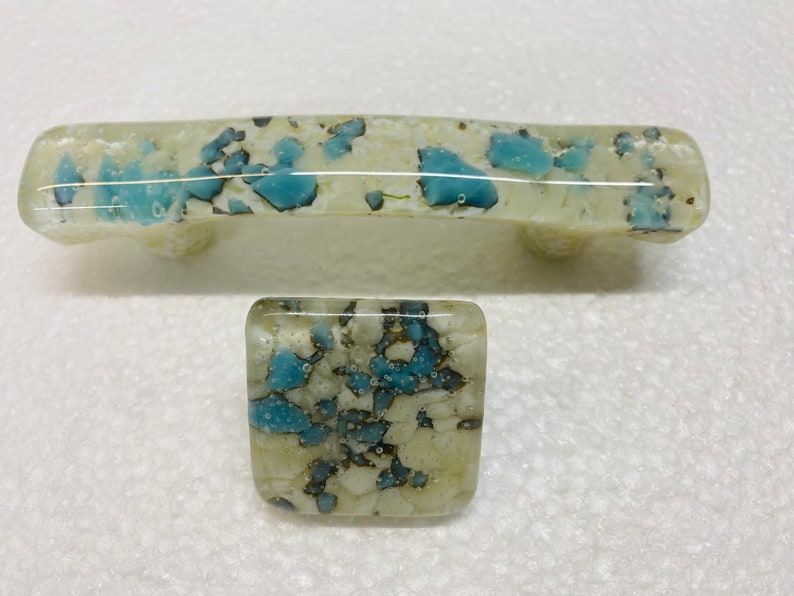 Fused Glass Pulls and Knobs Etsy