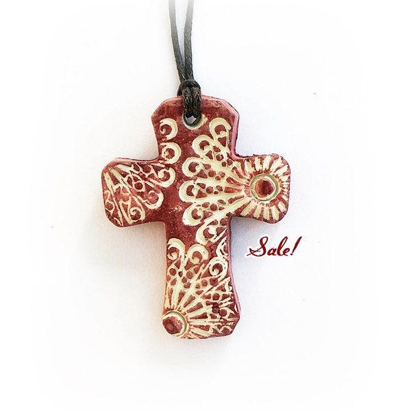 On Sale Pink Flower Cross