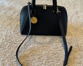 Vintage Valentino Garavani Leather 2 Way Bag, Black