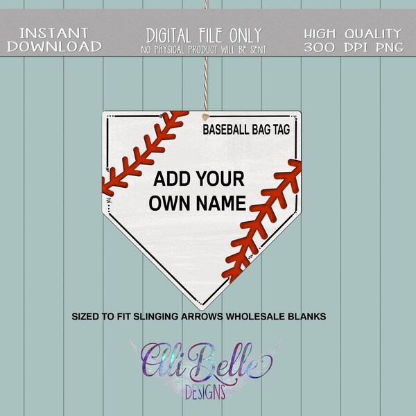 Baseball Bag Tag Etsy