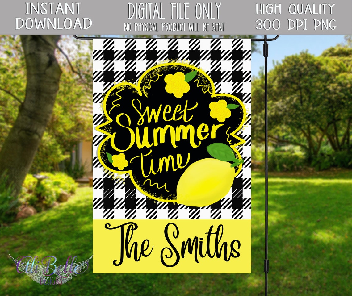 Garden Flag Design Garden Flag PNG Hand Drawn Design Etsy