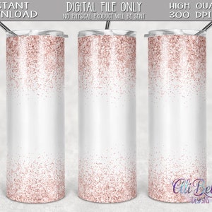 20 ounce skinny tumbler Sublimation Design Download| Blush Pink Glitter| Light Pink Glitter | Digital Design| PNG | Sublimation Download