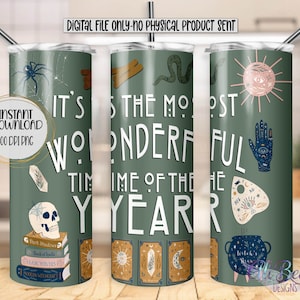 C'est la plus belle période de l'année| Halloween| Sorcière| Gobelet 20 oz | Sublimation| PNG| Conception de gobelet| Halloween effrayant | Tendance